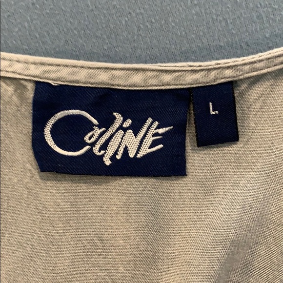 Embroidered gray blouse size large by Coline - Picture 6 of 7